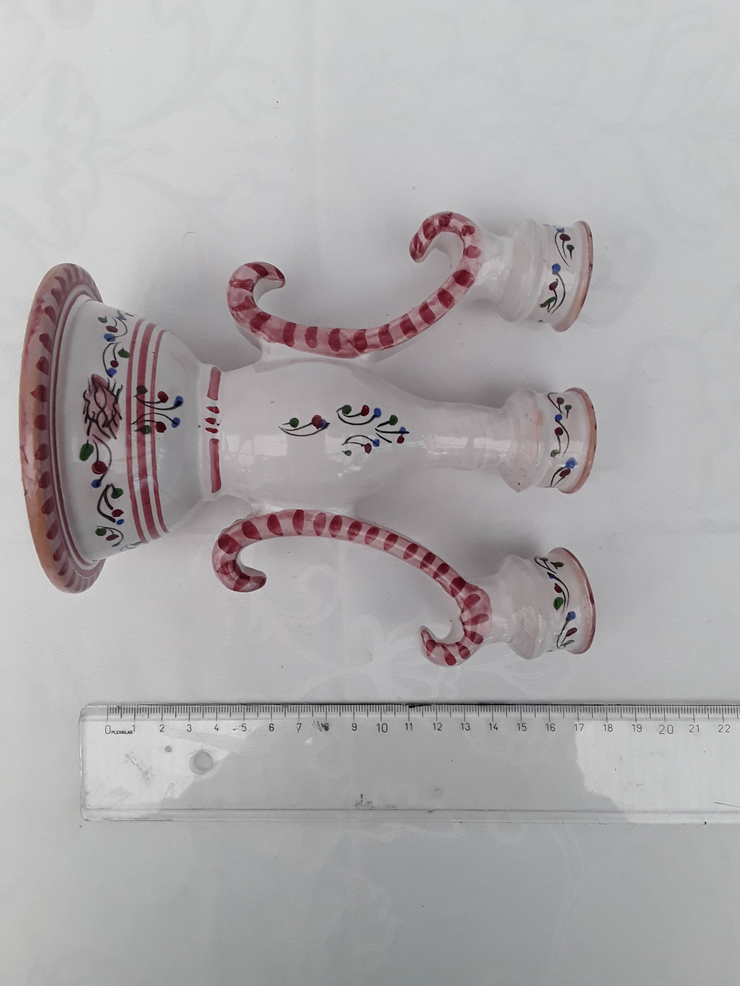 Earthenware candle holder