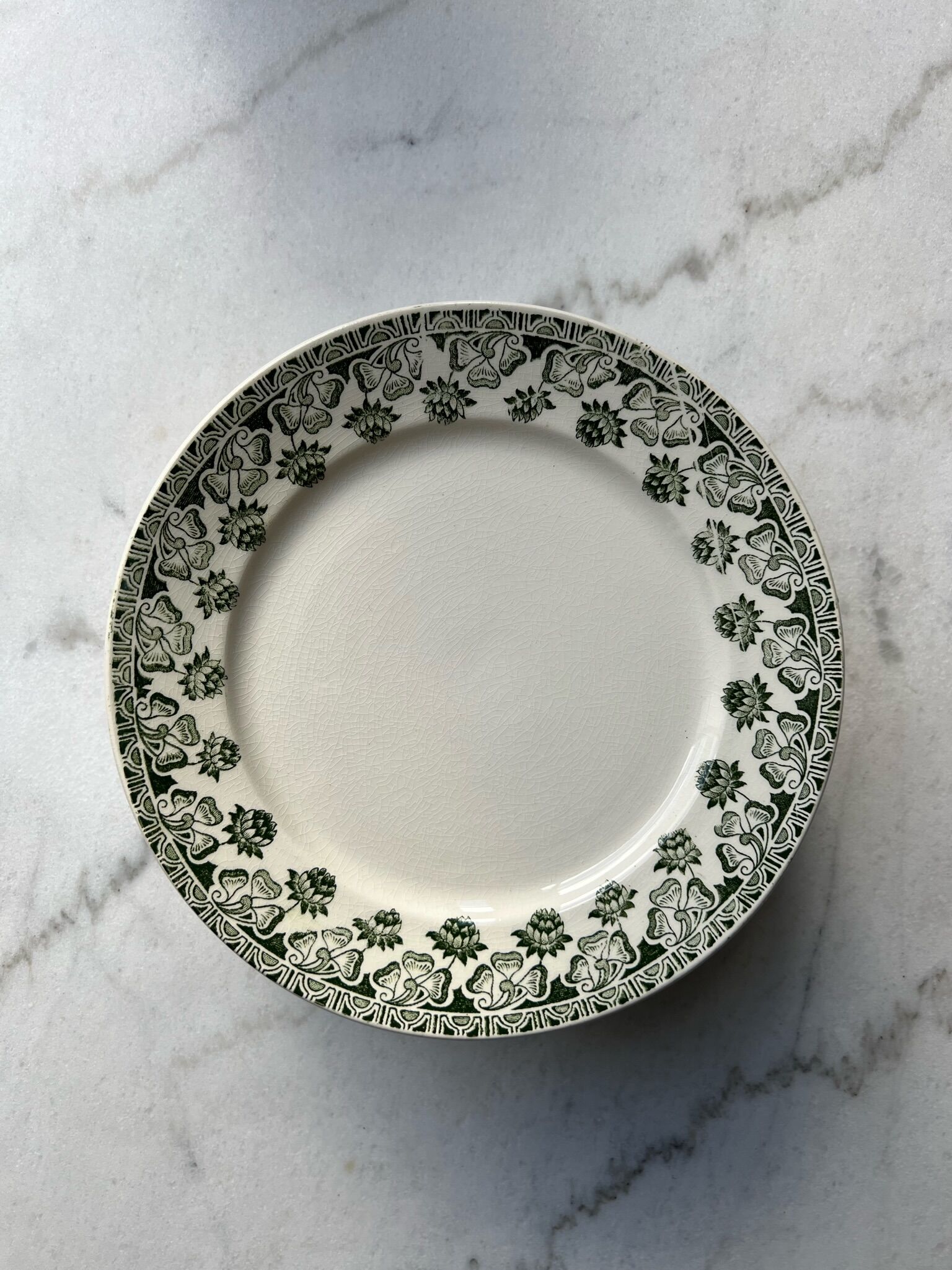 Set of 10 plates Terre de Fer, Model Clover - Badonviller