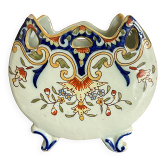 Antique cache-pot in Art Nouveau faience