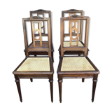 Set of 4 French chairs louis XVI vintage 30s Provence