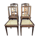 Set of 4 French chairs louis XVI vintage 30s Provence