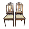 Set de 4 chaises françaises style Louis XVI vintage 30s Provence