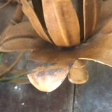 Bamboo-style metal chandelier