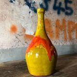 Vintage vase, glazed enameled terracotta vase, decorative vase, decoration