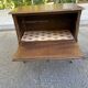 Vintage side table with drop leaf & wheels in Louis XV style