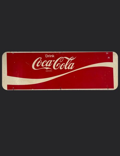 Double-sided metal plate coca cola