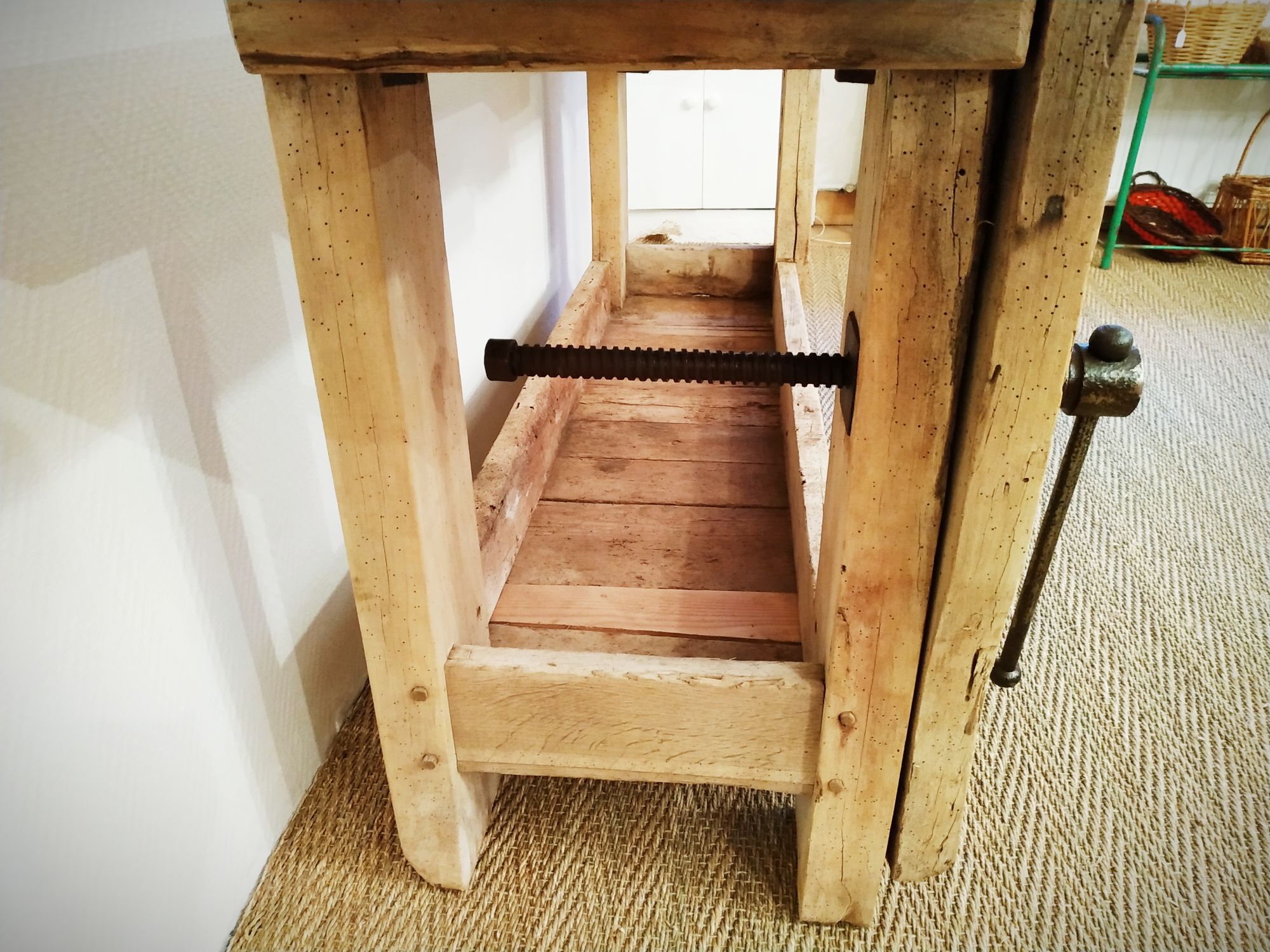 Old beech workbench 205 cm