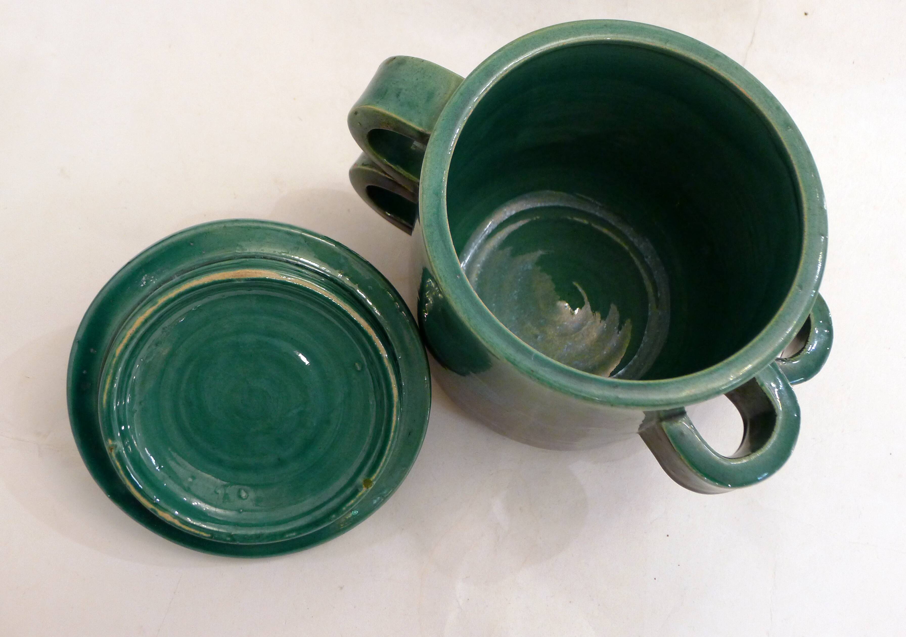 Large covered pot L. Giraud Vallauris mid-century