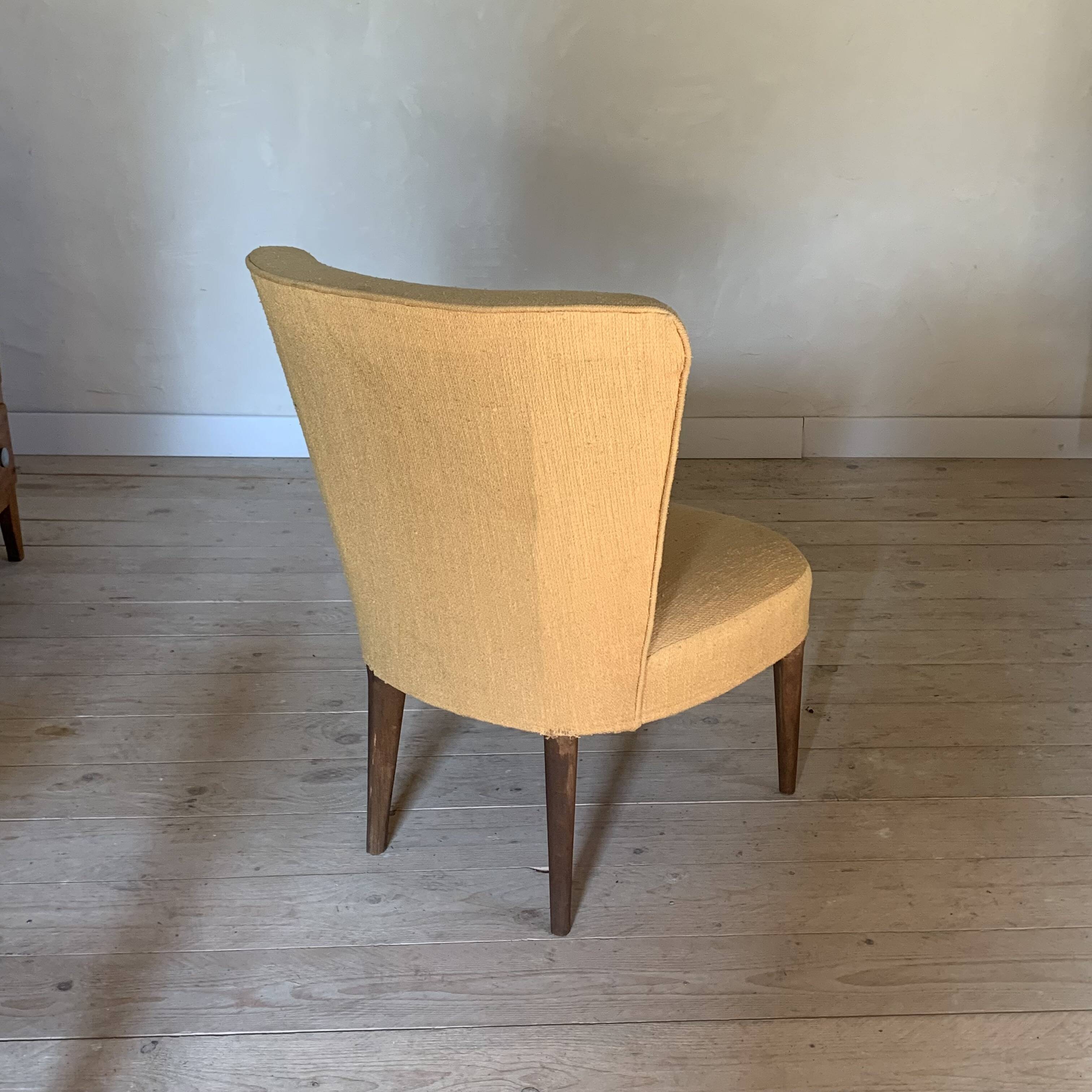 Yellow cocktail armchair
