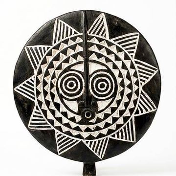 Masque solaire Bwa Ø40 tribal — l’œil du zénith