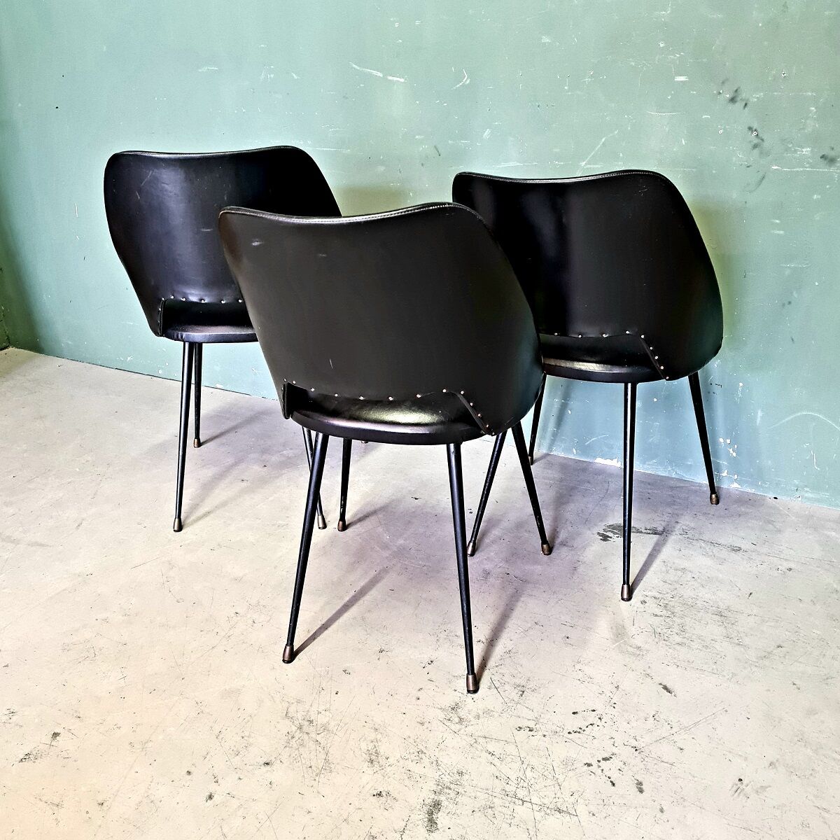 Set of 3 vintage chairs, 1950s