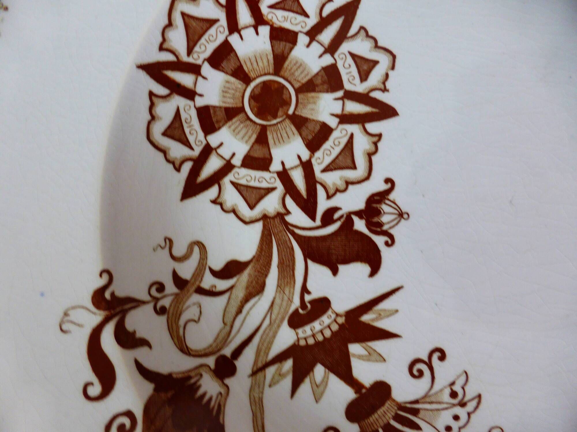 Set of 4 vintage deep plates from Sarreguemines, Danish model 210429.