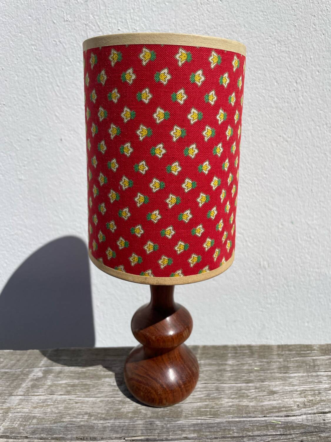 Wooden bedside lamp 1970