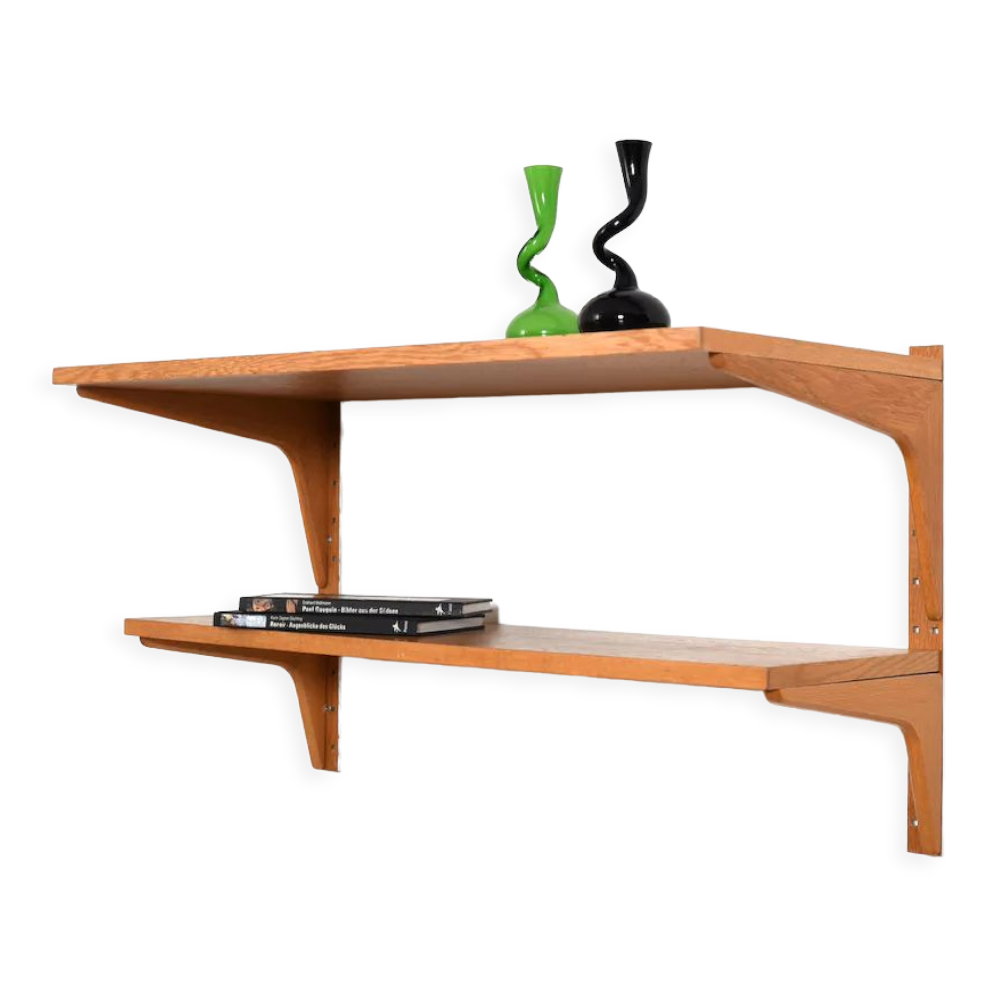 Small Danish Oak Shelves by HG Furniture 1960s