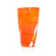 Orange glass vase, Danish design, 1960s, manufactured by Søholm