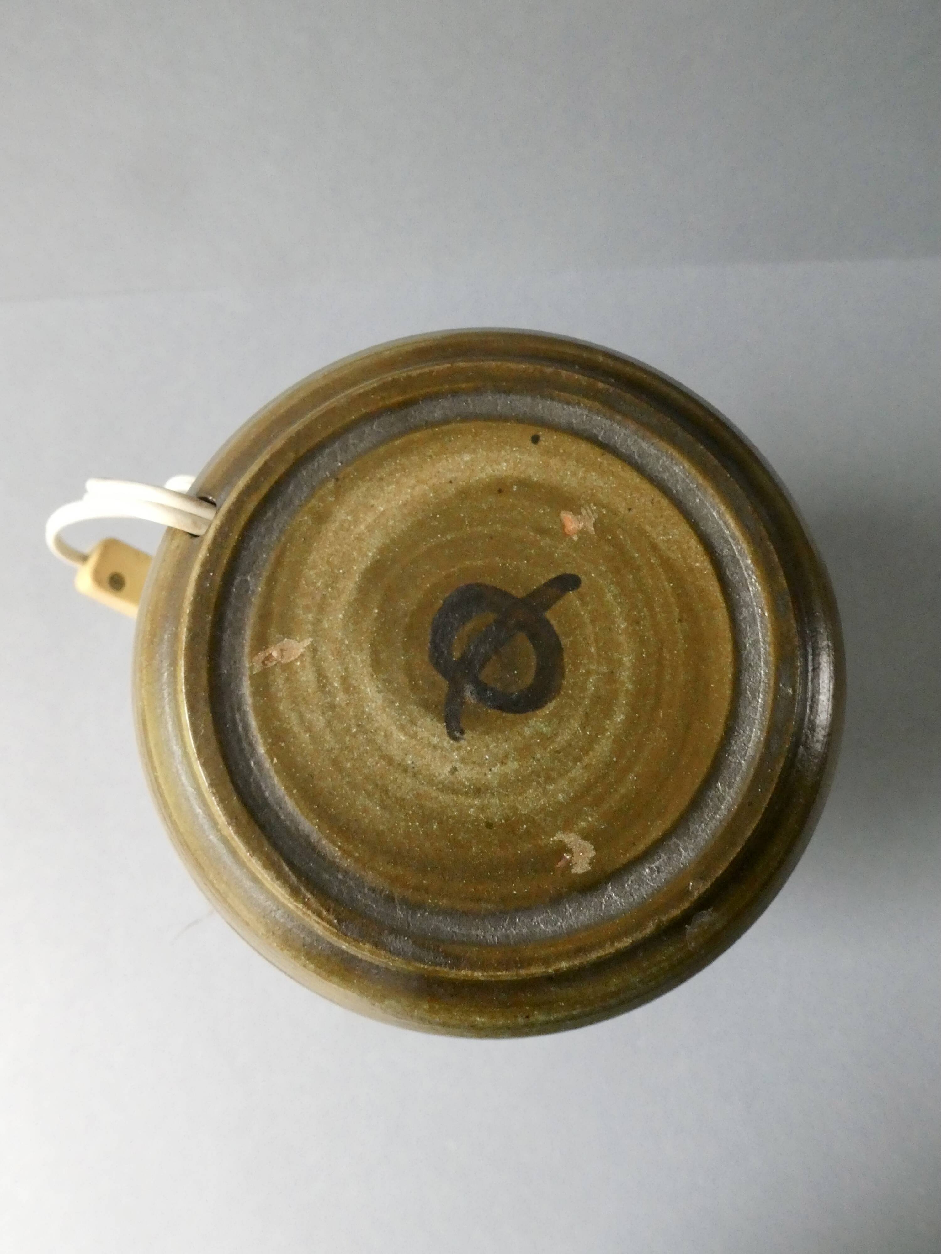 Ceramic lamp by Helga Ostergaard, Danmark, 1960s