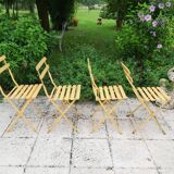 4 folding chairs 50s