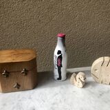 Jewelry box french craft work vintage 60 oak blond lily flower