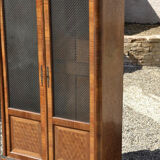 Marquetry and bronze showcase