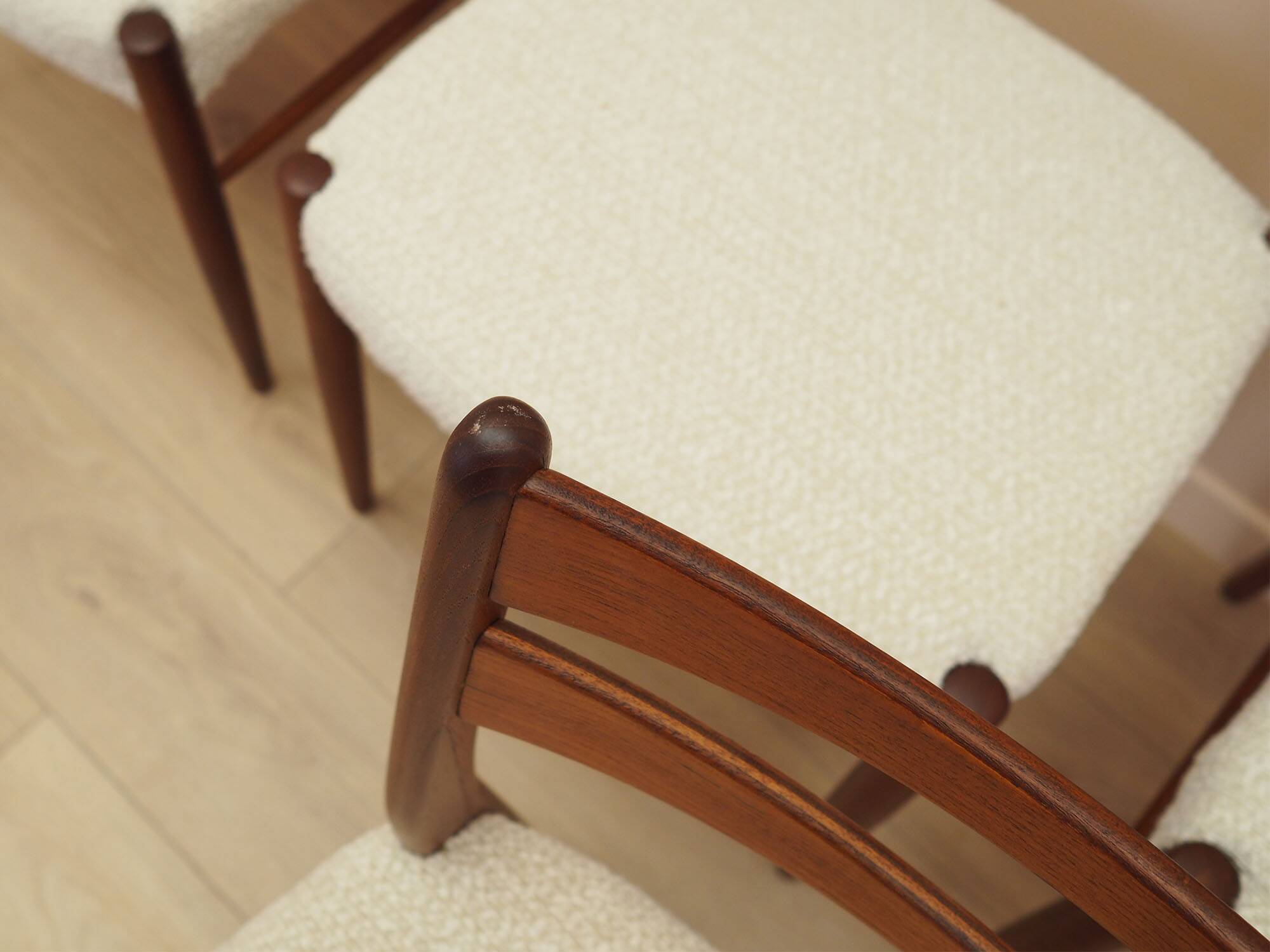Set of six teak chairs, Danish design, 1960s, made in Denmark