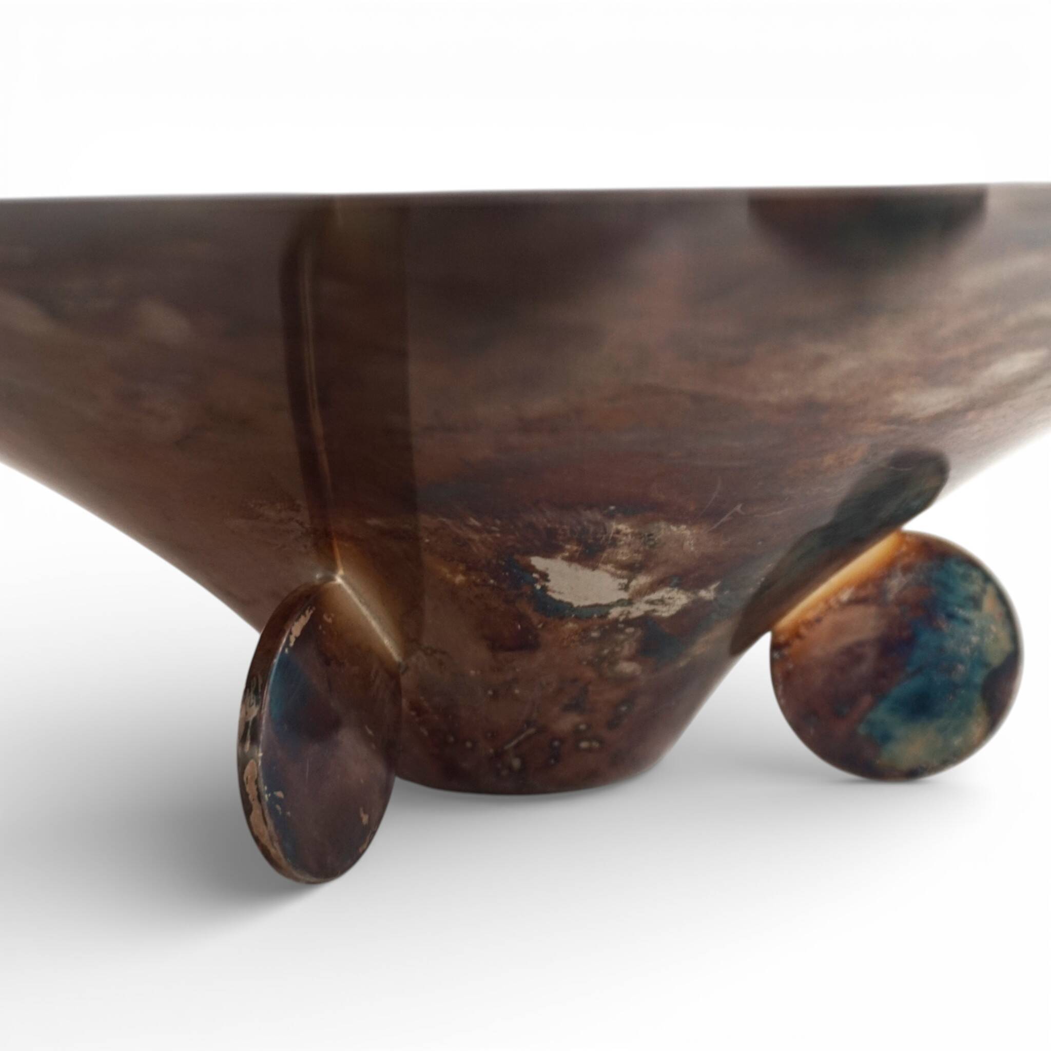 WMF Ikora sculptural Bauhaus bowl, silver-plated brass, by Paul Haustein, 1