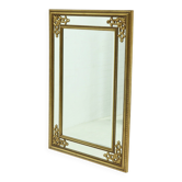 Large Decorative Gold Plated Mirror by Deknudt Belgium 1980s