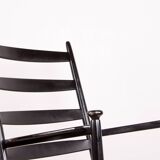 Danish Rocking Chair in lacquered wood and fabric model 218, Thomas Harlev 1960.