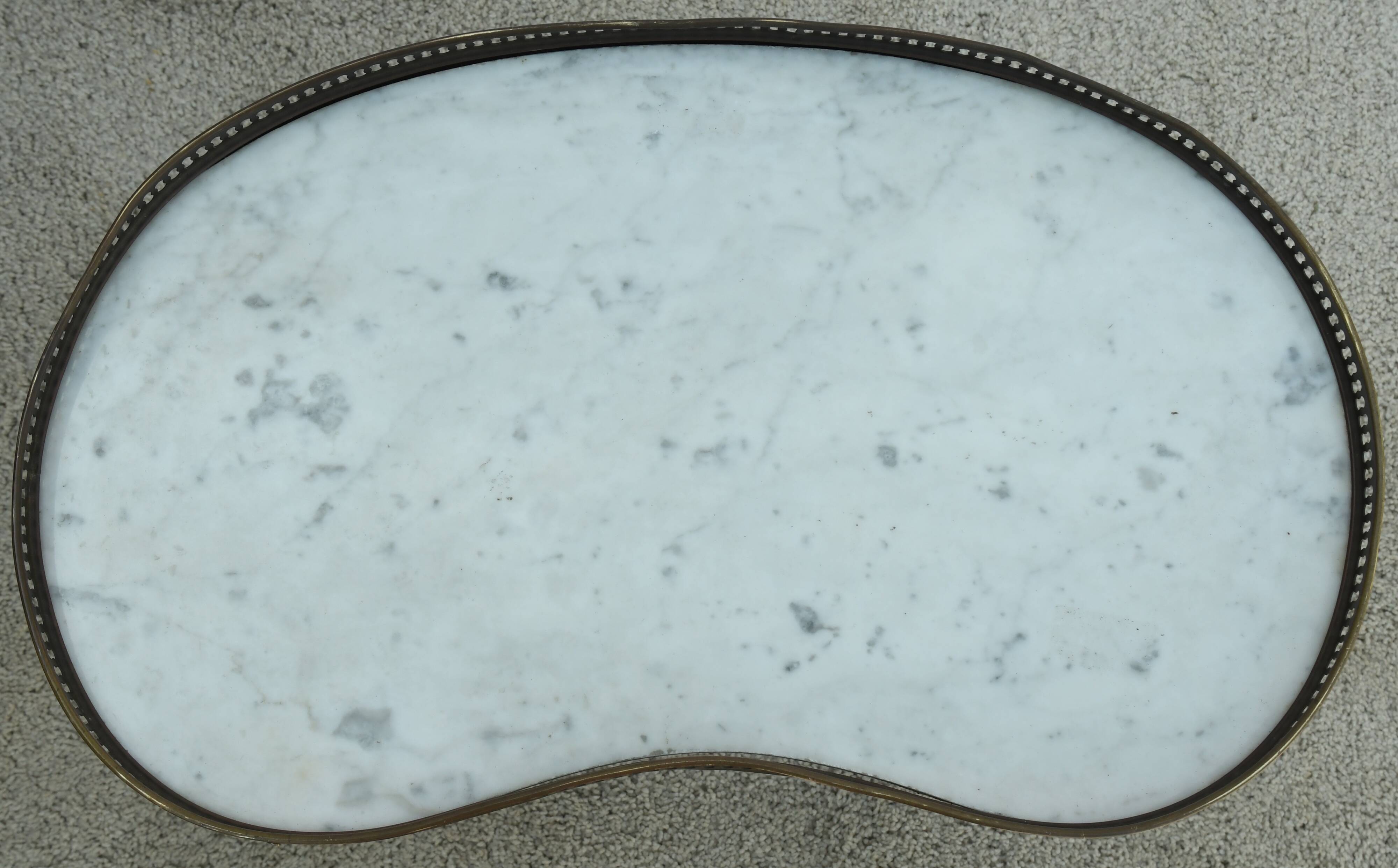 Louis XVI style kidney pedestal table