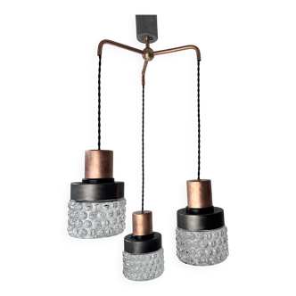 Old cascade chandelier 3 lights 1970 vintage