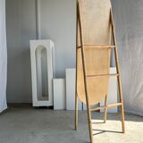 Miroir sur pied en bambou et rotin H:1m80