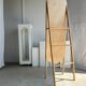 Floor mirror in bamboo and rattan H:1m80