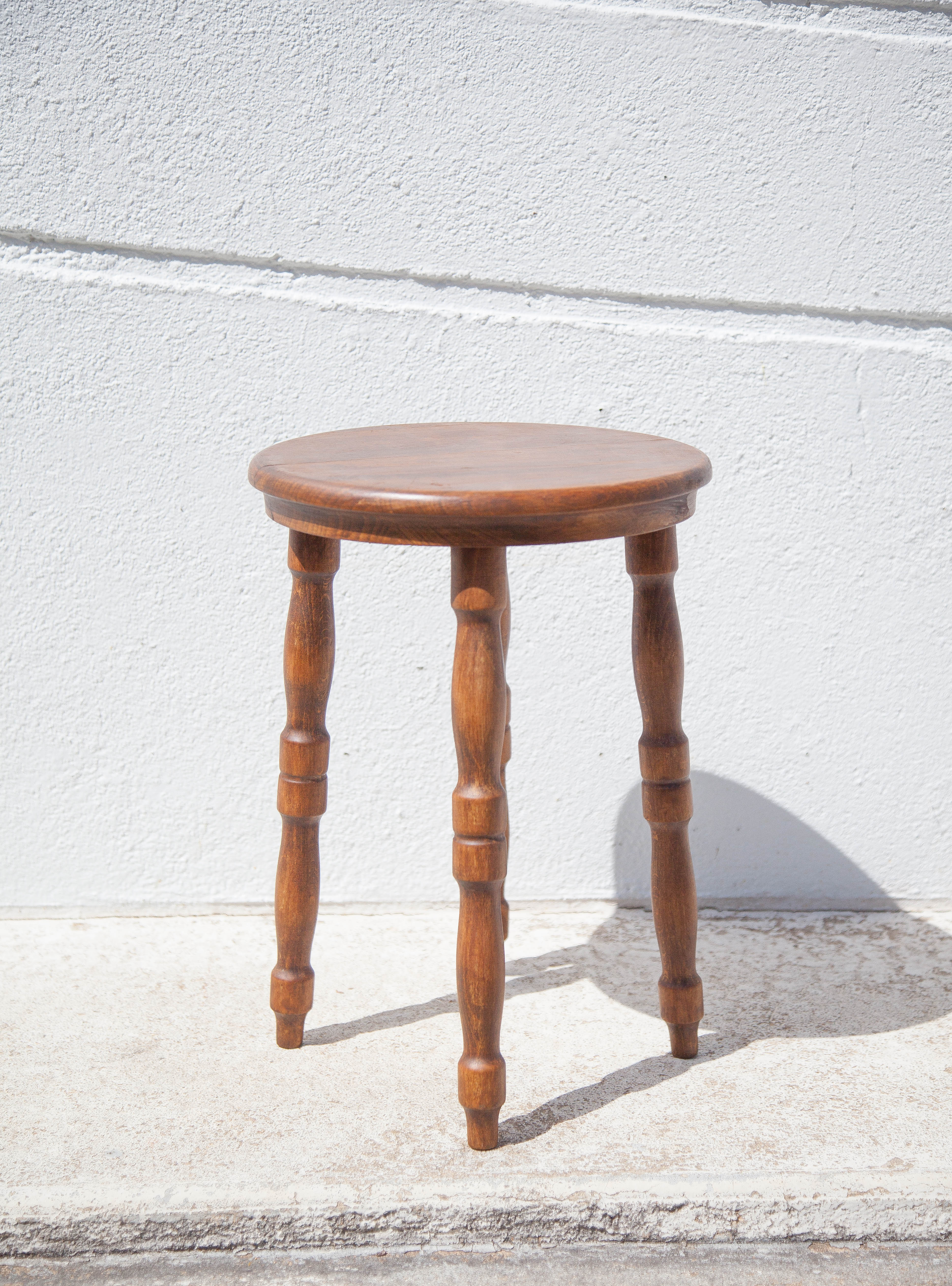 Vintage stool, wooden stool, side stool, plant holder