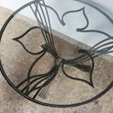 Table low wrought iron era art deco 1930/40