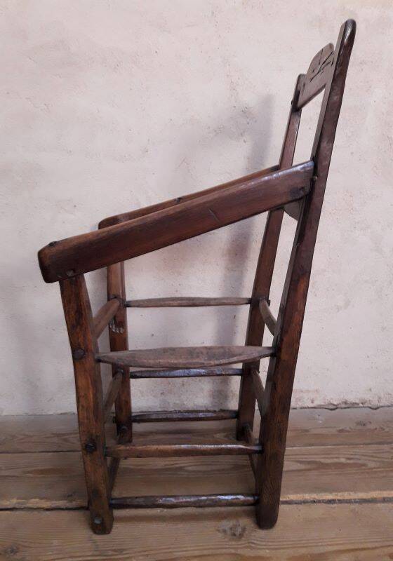 Old country folk art armchair