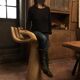 Pair of wooden chairs in the shape of a hand, wooden bar stool, wooden chair, chair.