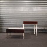 Scandinavian side table or bedside table for Interlubke in rosewood and melamine, design Germany 1970