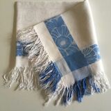 1910's fringed linen damask slick