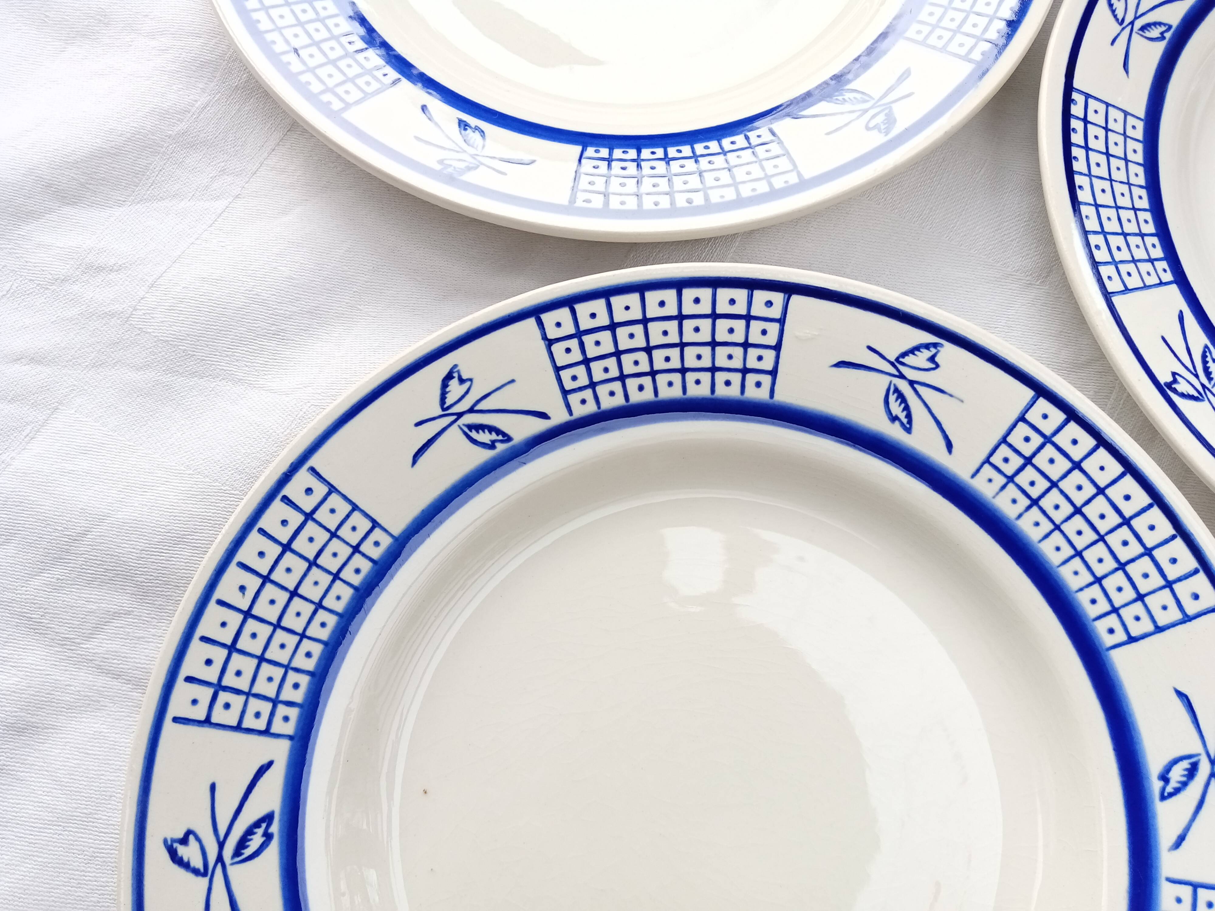 4 assiettes à dessert Gien