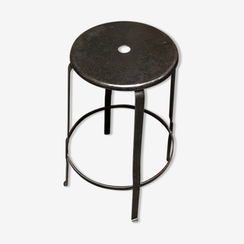 Stool Nicolle Industrial workshop top pickled and patinated