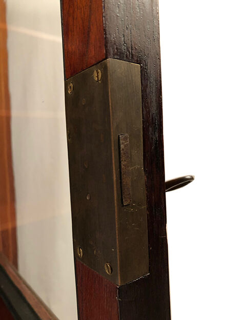 Louis XVI style showcase in wood inlaid late nineteenth, early twentieth