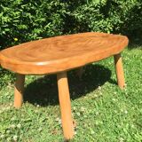Brutalist oak coffee table