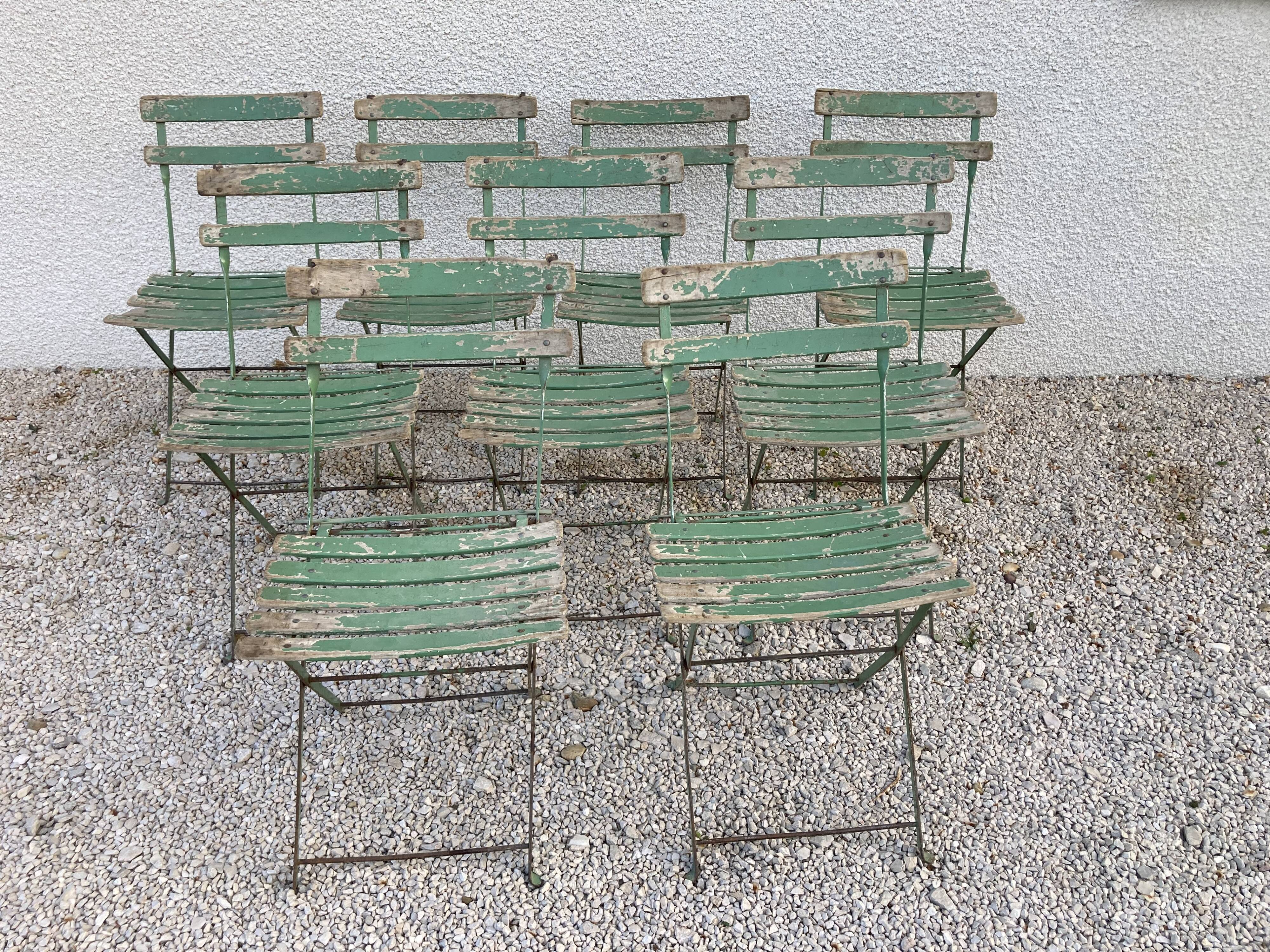 9 folding garden chairs