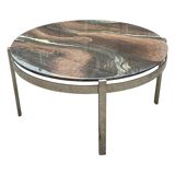 Coffee table in chrome and marble by Bendixen, Denmark, 1970s