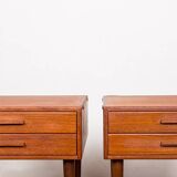 Pair of Danish teak bedside tables by PBJ Mobler 1960