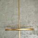 Vintage 70s floor lamp – Bottle rack & wooden coasters