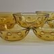 Amber glass dessert service - 1970
