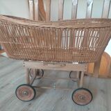 Baby rattan cradle