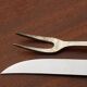Vintage carving set knife and fork – handles made of blue glass beads