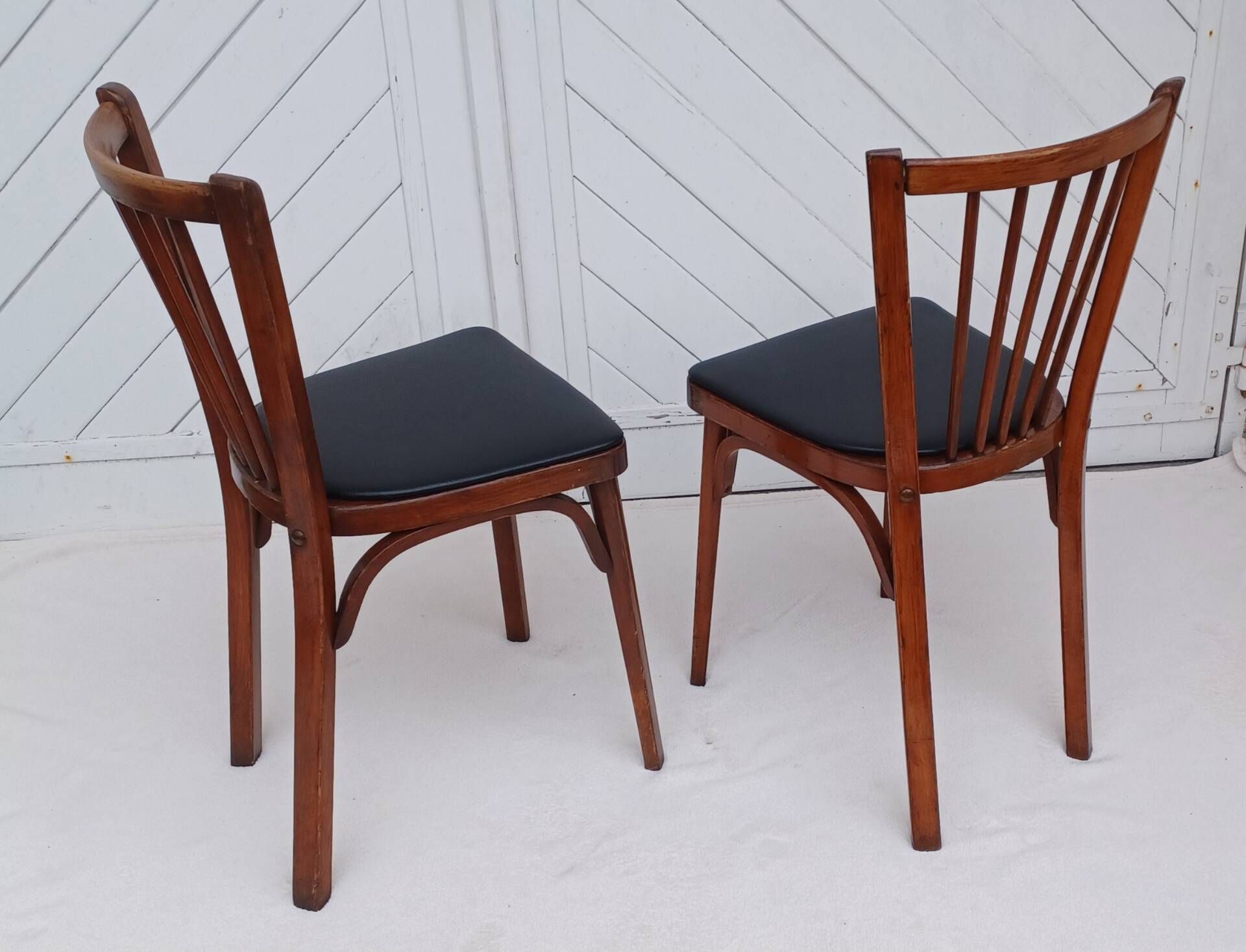 Pair of Baumann bistro chairs no. 12