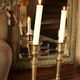 Brass torch candle holders